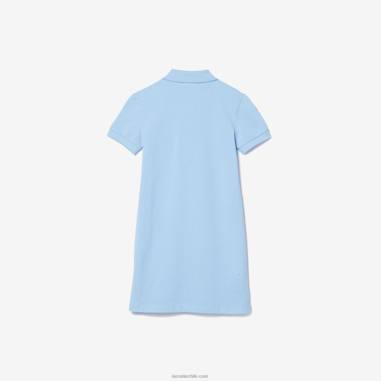 chicas Lacoste hbp azul vestido tipo polo de algodón N6XZ23094