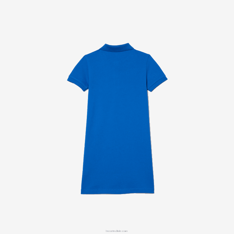 chicas Lacoste kxb azul vestido tipo polo de algodón N6XZ23084