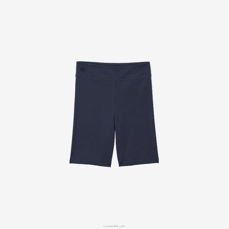 chicas Lacoste kxe azul shorts de ciclista de fibra reciclada N6XZ23086 chicas Lacoste kxe azul shorts de ciclista de fibra reciclada N6XZ23086