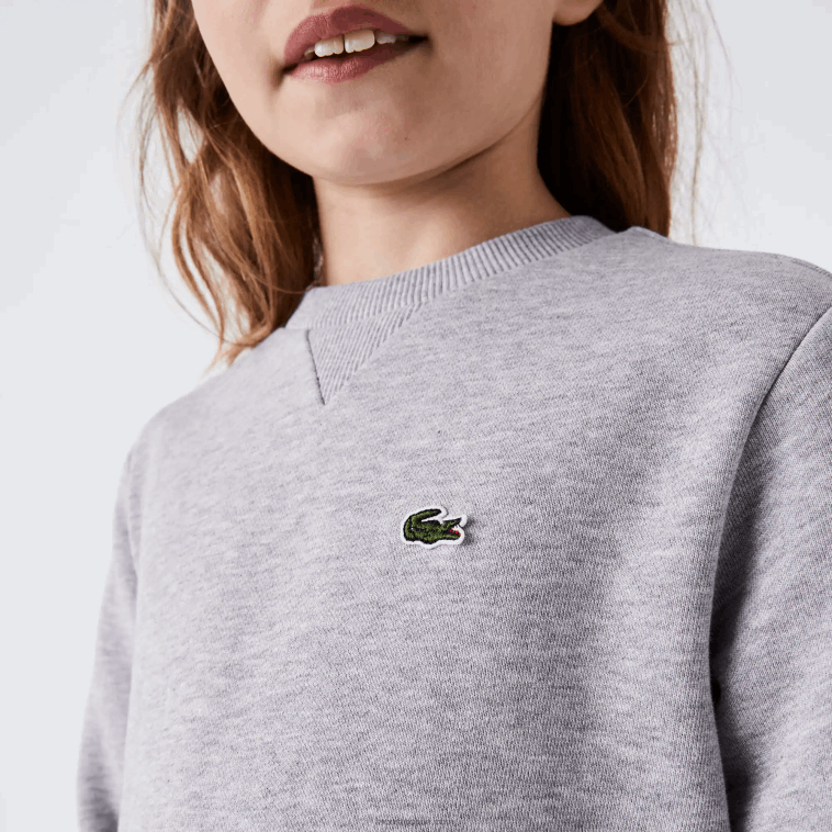 chicas Lacoste lomo gris cca vestido de polar con espalda plisada N6XZ23286