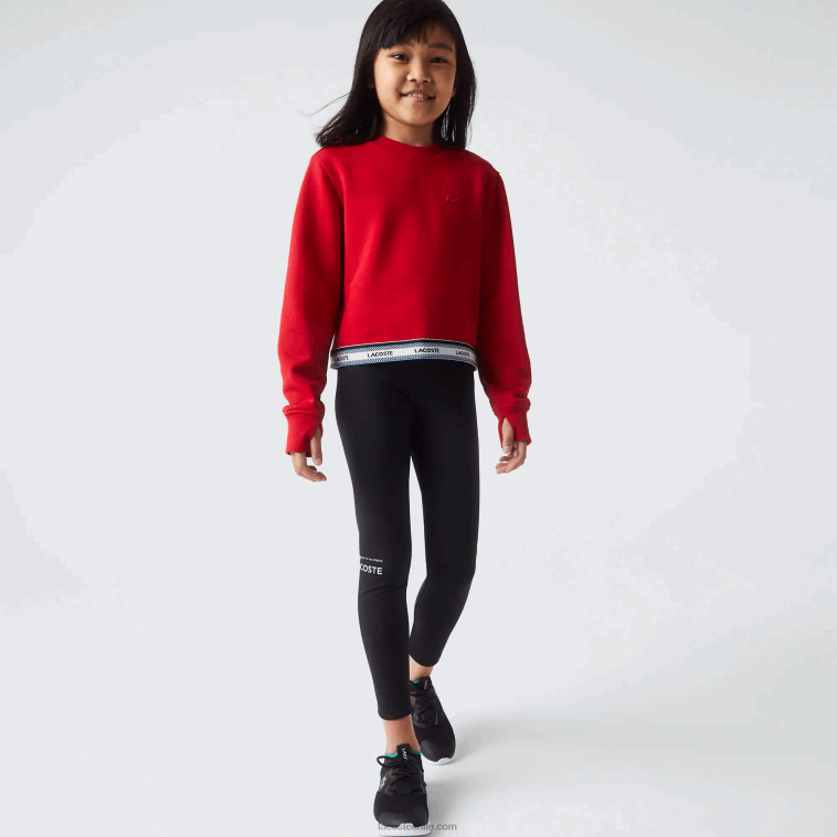 chicas Lacoste negro 031 leggins estampados en la cintura N6XZ23232
