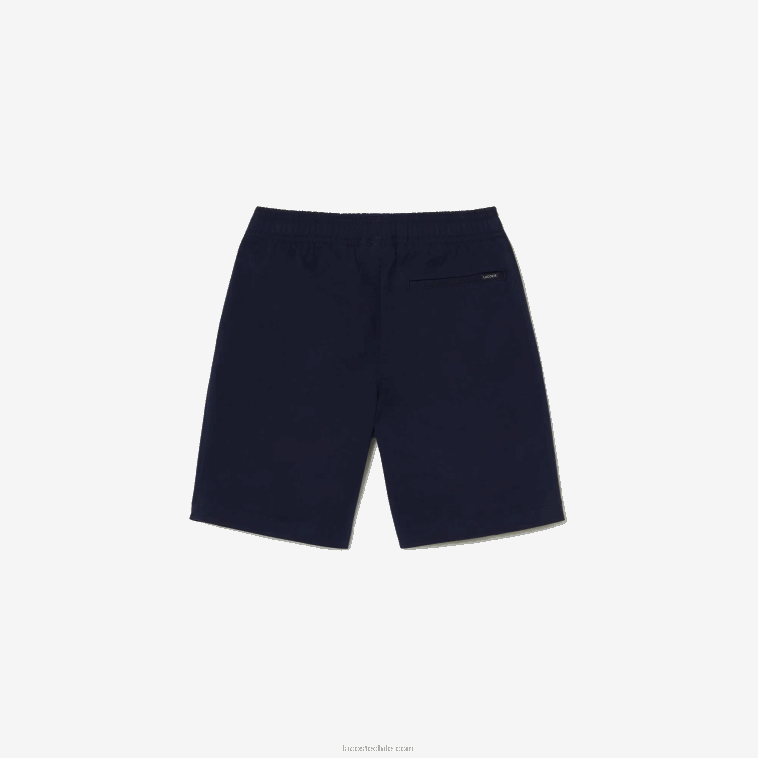 Niños Lacoste azul marino 166 bermudas de gabardina de algodón ligero N6XZ23106