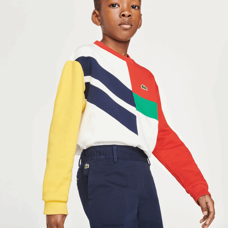Niños Lacoste azul marino 166 cómodos pantalones de algodón ligero N6XZ23296