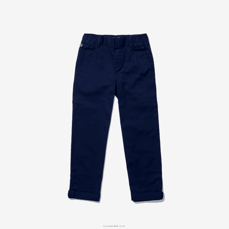 Niños Lacoste azul marino 166 cómodos pantalones de algodón ligero N6XZ23296