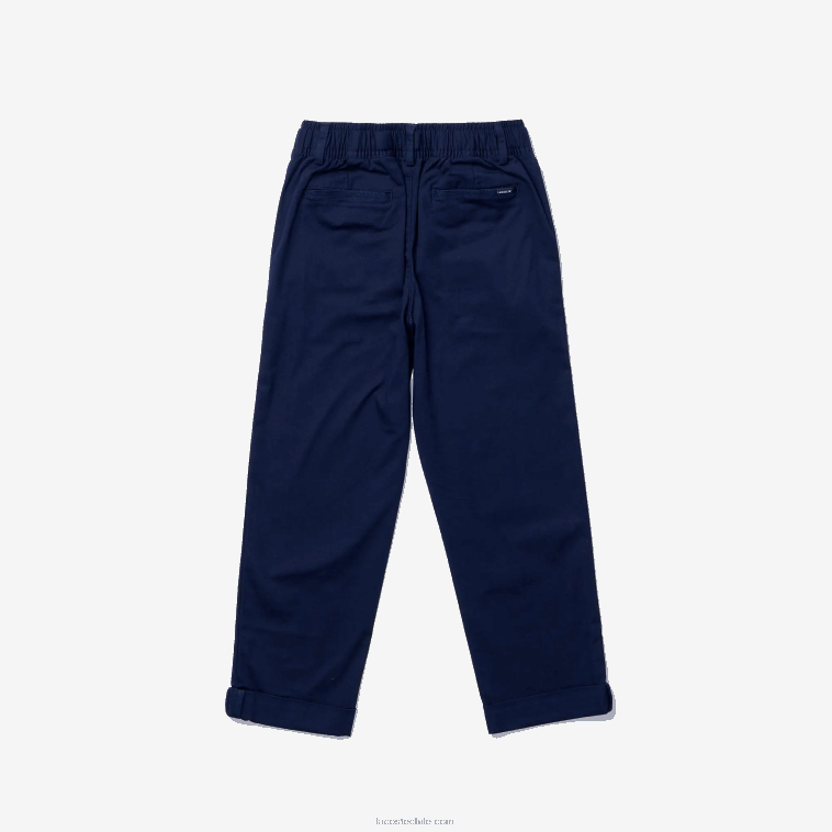 Niños Lacoste azul marino 166 cómodos pantalones de algodón ligero N6XZ23296