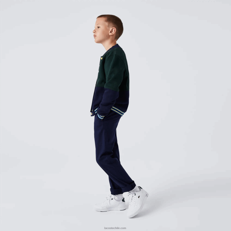 Niños Lacoste azul marino 166 chinos de gabardina de algodón stretch N6XZ23269