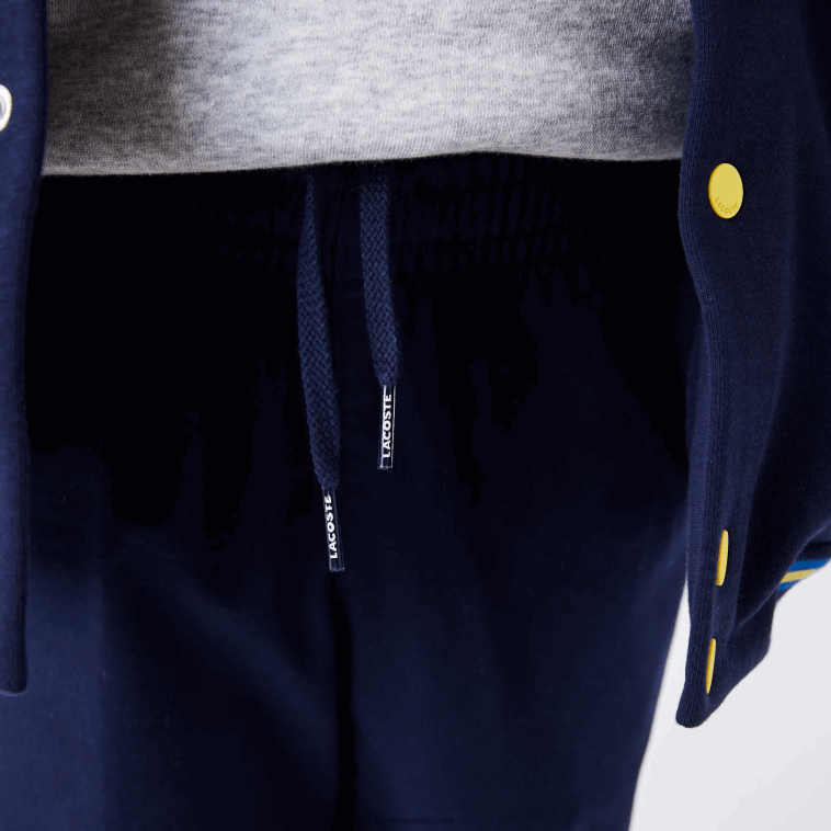 Niños Lacoste azul marino 166 chinos de gabardina de algodón stretch N6XZ23269
