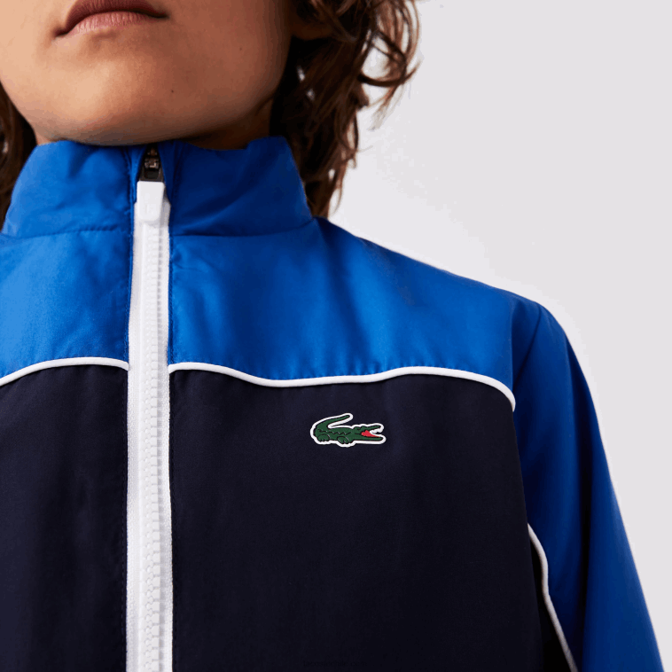 Niños Lacoste azul marino 976 chándal deportivo con bloques de color N6XZ23209