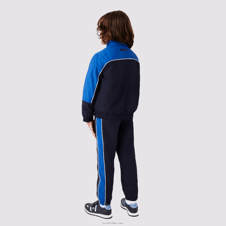 Niños Lacoste azul marino 976 chándal deportivo con bloques de color N6XZ23209