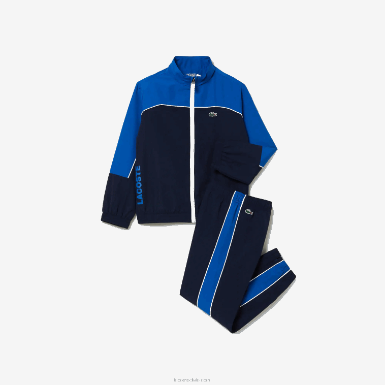 Niños Lacoste azul marino 976 chándal deportivo con bloques de color N6XZ23209