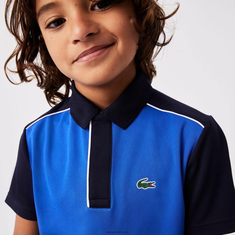 Niños Lacoste azul marino 976 polo deportivo de piqué ultra-dry N6XZ23162