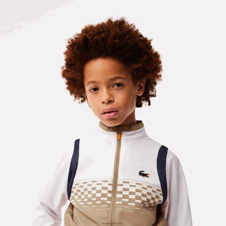 Niños Lacoste beige blanco azul naranja wri conjunto jogger tennis x daniil medvedev N6XZ23042