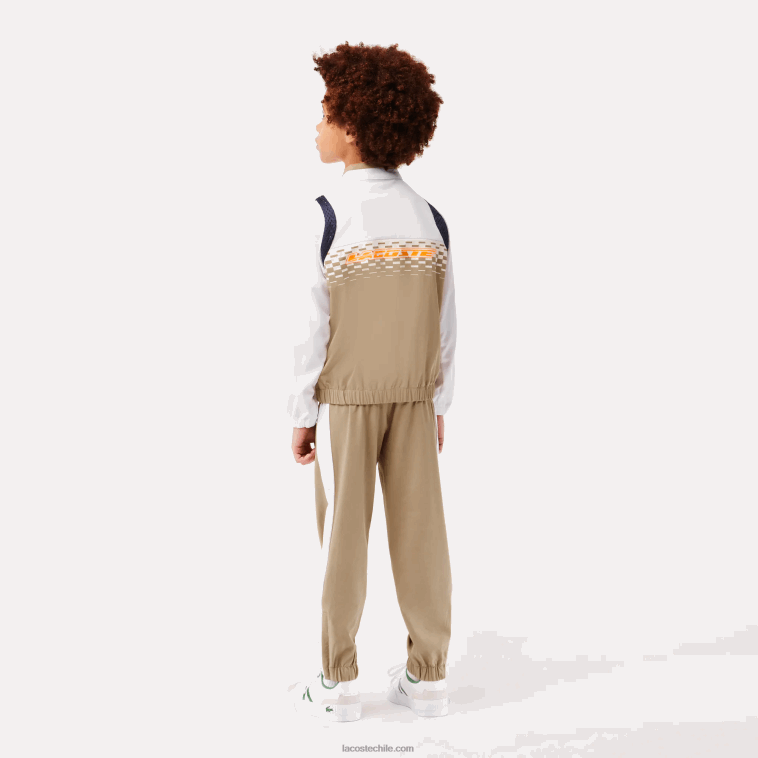 Niños Lacoste beige blanco azul naranja wri conjunto jogger tennis x daniil medvedev N6XZ23042
