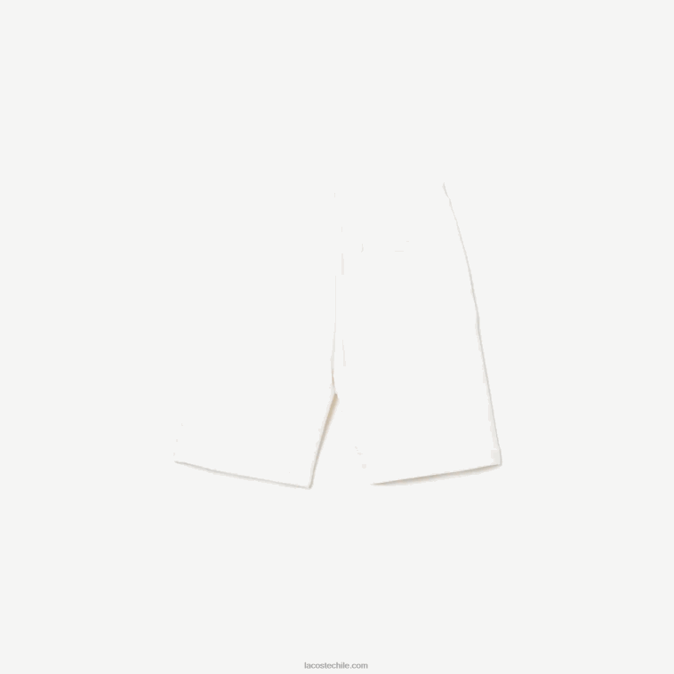 Niños Lacoste blanco 70v shorts con logo estampado en contraste N6XZ23072