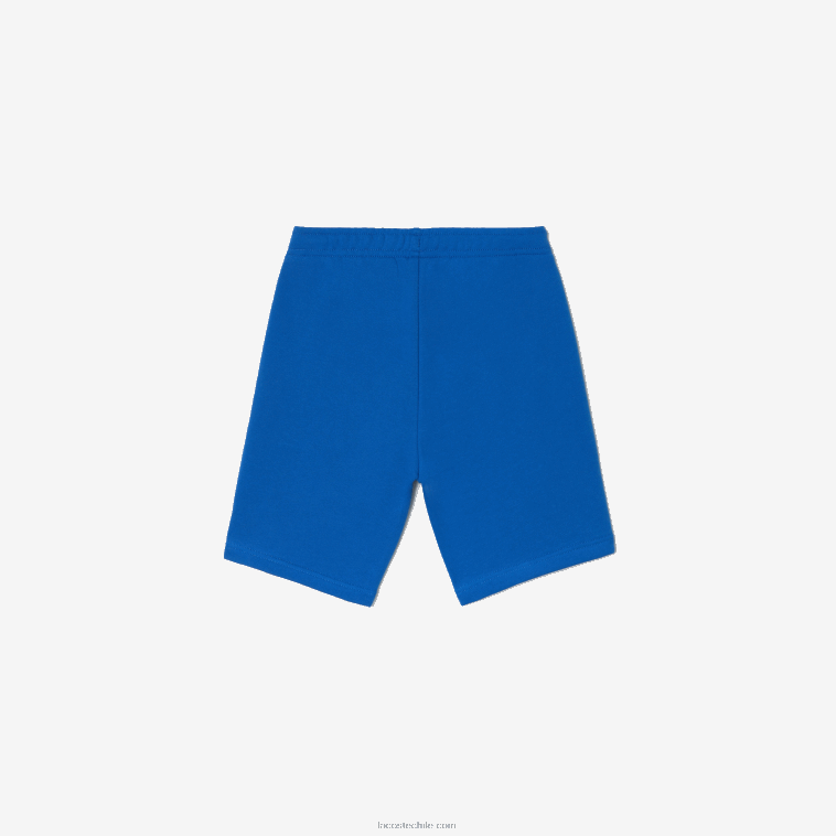 Niños Lacoste kxb azul shorts de algodón orgánico con logo en contraste N6XZ23087