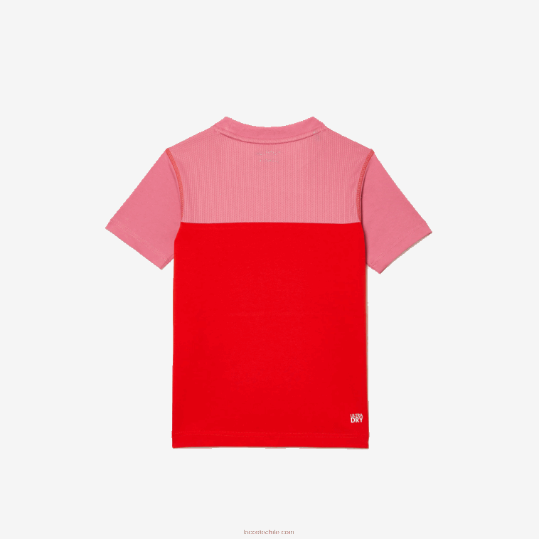 Niños Lacoste rosa rojo azul c1y camiseta de tenis x daniil medvedev N6XZ23004