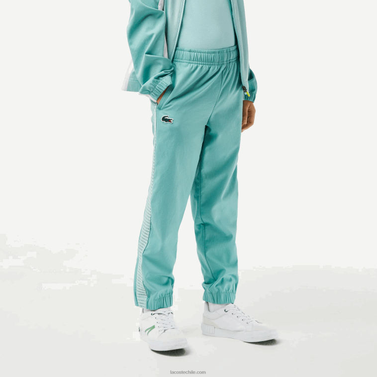 Niños Lacoste verde claro blanco amarillo xia jogger de tenis con bloques de color N6XZ23046