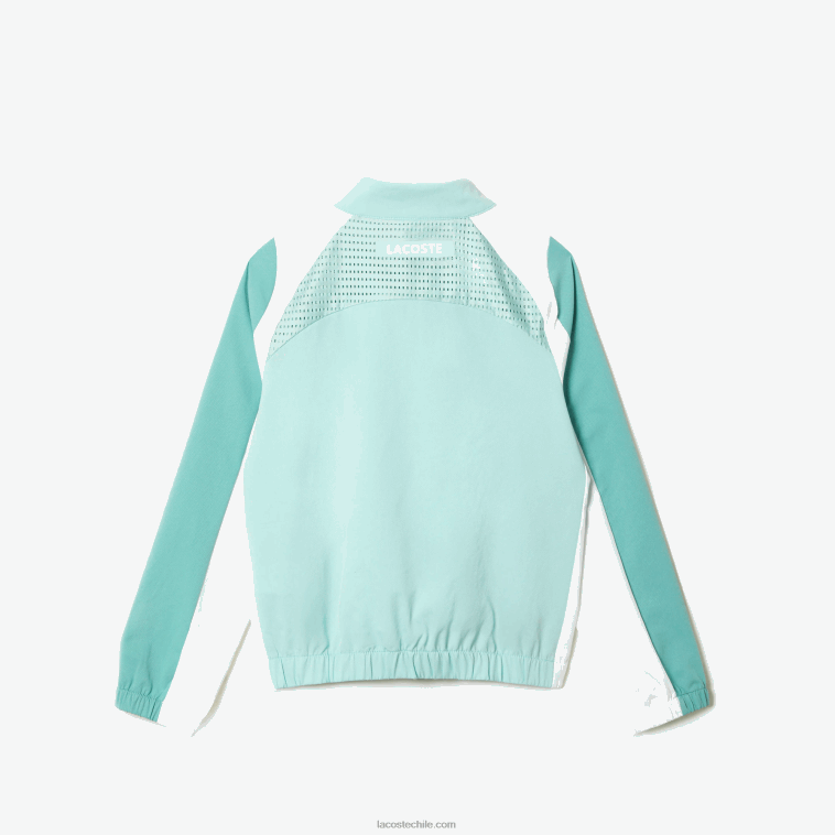 Niños Lacoste verde claro blanco amarillo xia jogger de tenis con bloques de color N6XZ23046