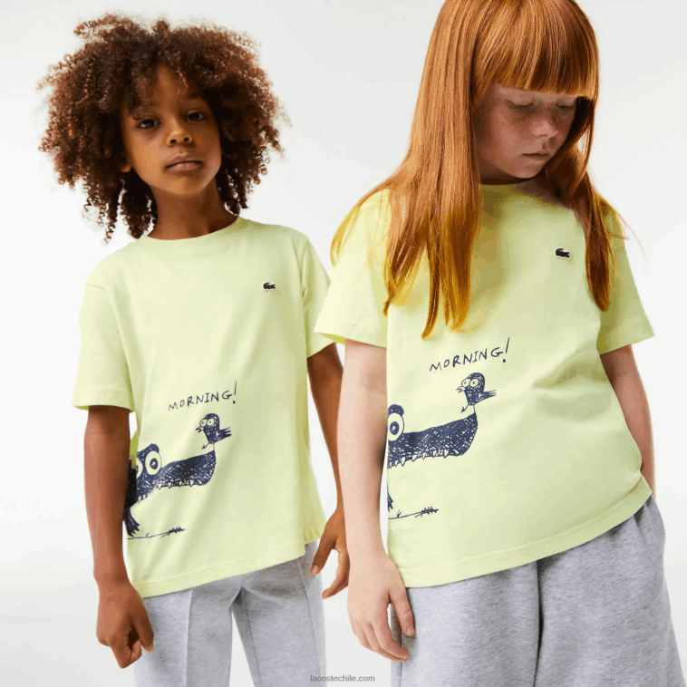 niños Lacoste amarillo 6gd camiseta con estampado de cocodrilo N6XZ23161 niños Lacoste amarillo 6gd camiseta con estampado de cocodrilo N6XZ23161