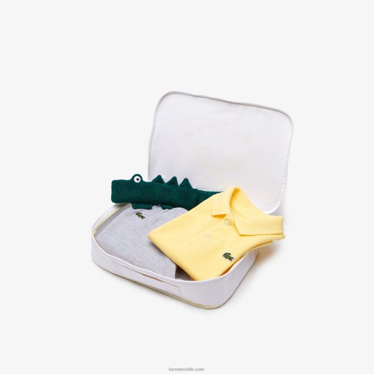 niños Lacoste amarillo grisáceo 8lb box set de juguete y pijama de algodón orgánico N6XZ22983 niños Lacoste amarillo grisáceo 8lb box set de juguete y pijama de algodón orgánico N6XZ22983