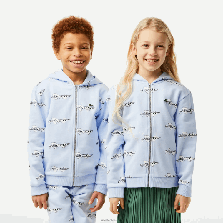 niños Lacoste azul claro t01 sudadera con cremallera de algodón orgánico N6XZ23063 niños Lacoste azul claro t01 sudadera con cremallera de algodón orgánico N6XZ23063