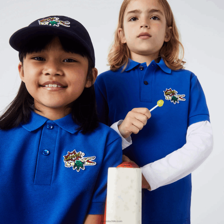 niños Lacoste azul k1q polo de piqué de algodón orgánico con insignia de cómic N6XZ23145 niños Lacoste azul k1q polo de piqué de algodón orgánico con insignia de cómic N6XZ23145