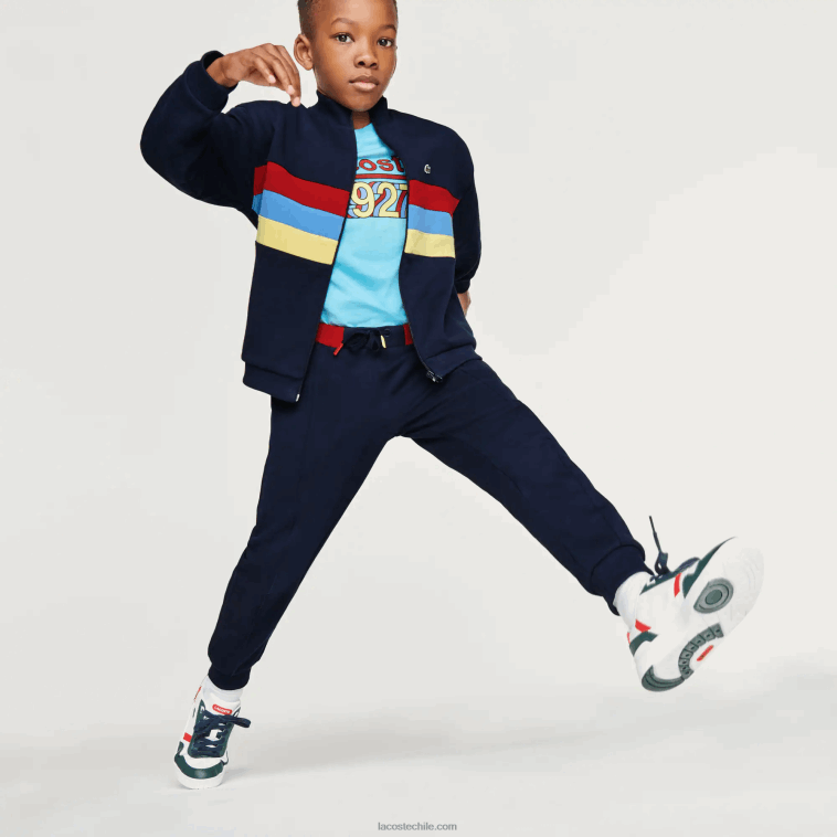 niños Lacoste azul marino 166 pantalones de chándal con cinturilla de color N6XZ23266