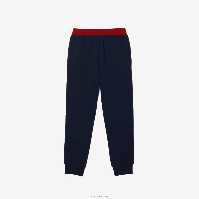 niños Lacoste azul marino 166 pantalones de chándal con cinturilla de color N6XZ23266