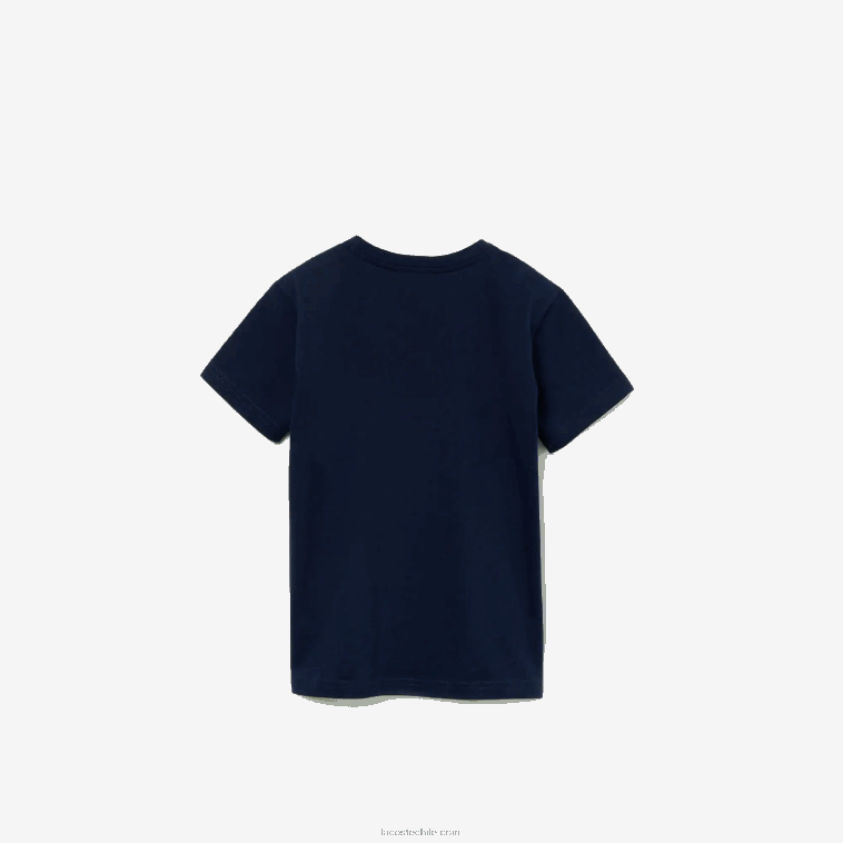 niños Lacoste azul marino 166 playera con cuello en V N6XZ23128