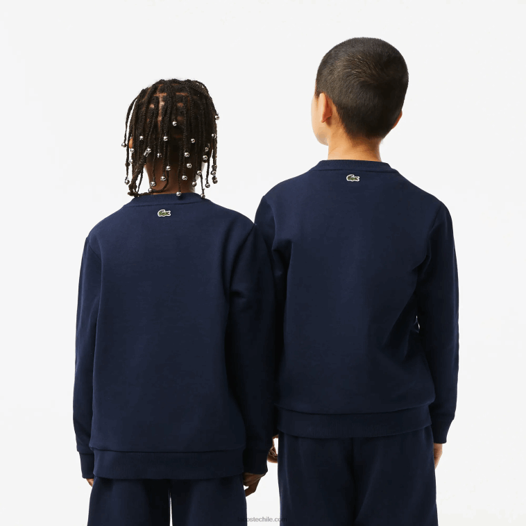 niños Lacoste azul marino blanco 525 sudadera color block con logo en contraste N6XZ23055