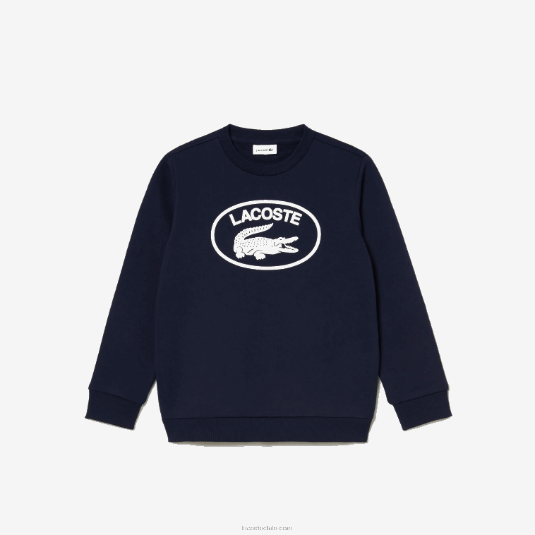 niños Lacoste azul marino blanco 525 sudadera color block con logo en contraste N6XZ23055