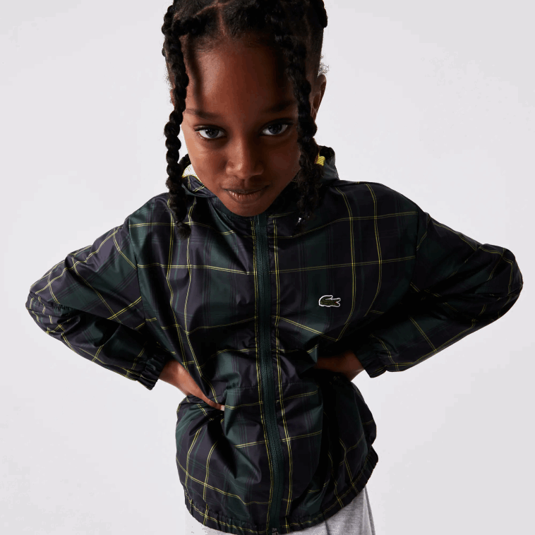 niños Lacoste azul marino verde amarillo 9dw cortavientos repelente al agua N6XZ23262