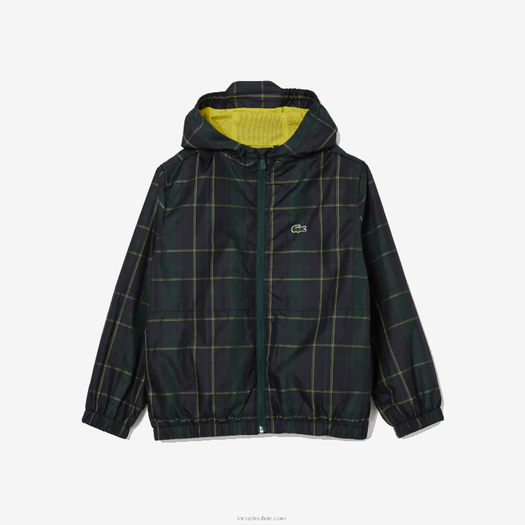 niños Lacoste azul marino verde amarillo 9dw cortavientos repelente al agua N6XZ23262
