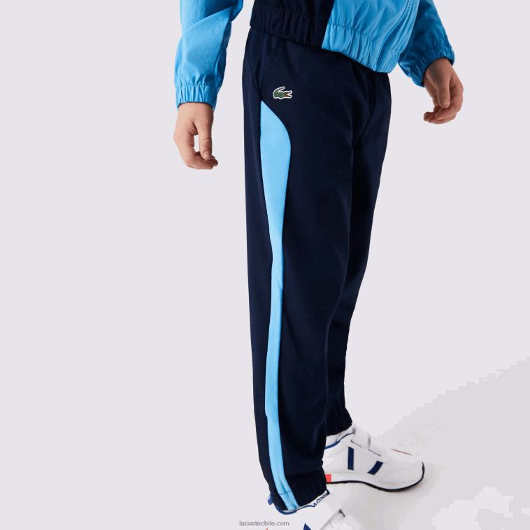 niños Lacoste azul marino y25 chándal deportivo de tenis con bloques de color N6XZ23186