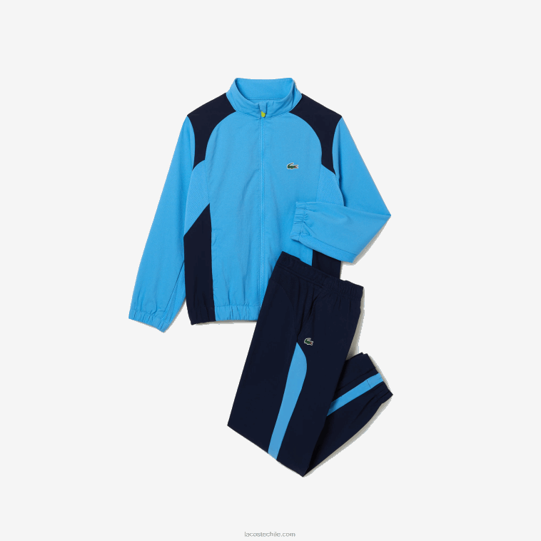 niños Lacoste azul marino y25 chándal deportivo de tenis con bloques de color N6XZ23186