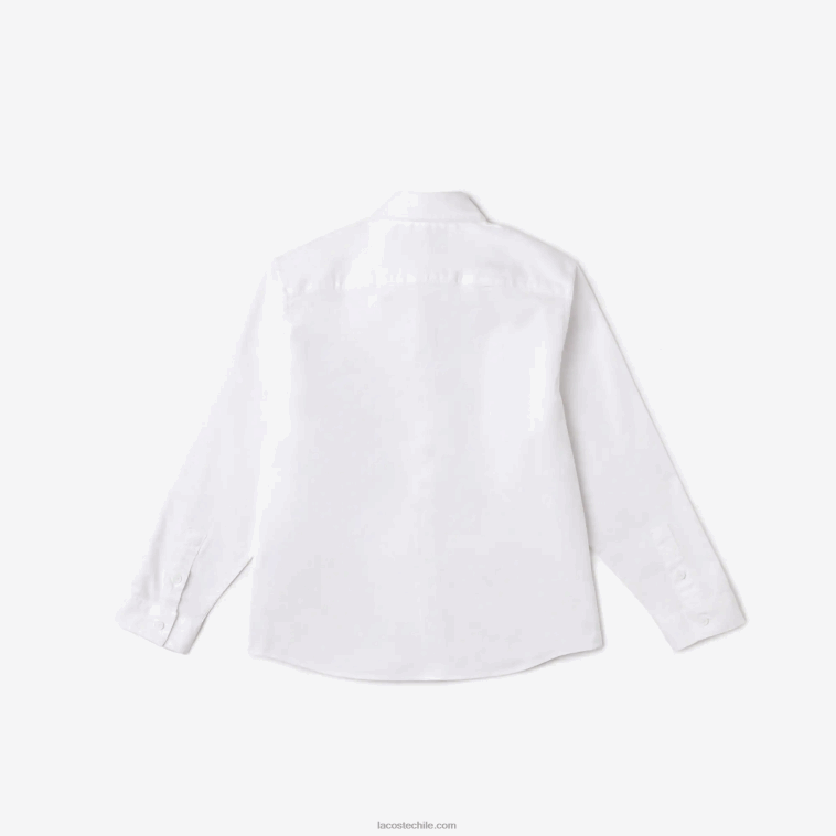niños Lacoste beige blanco nbn camisa con bolsillo en contraste N6XZ23080