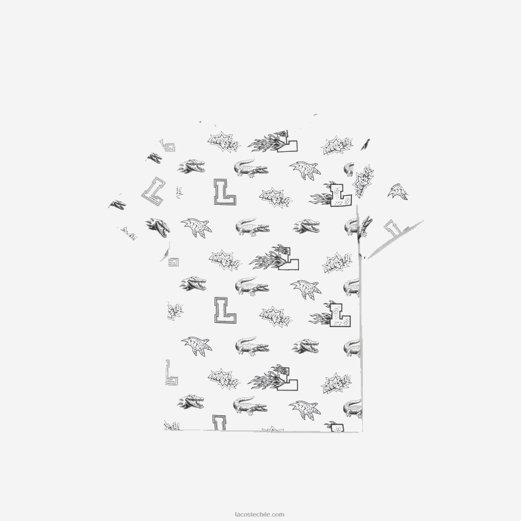 niños Lacoste blanco 001 camiseta de algodón orgánico con estampado personalizado N6XZ23136