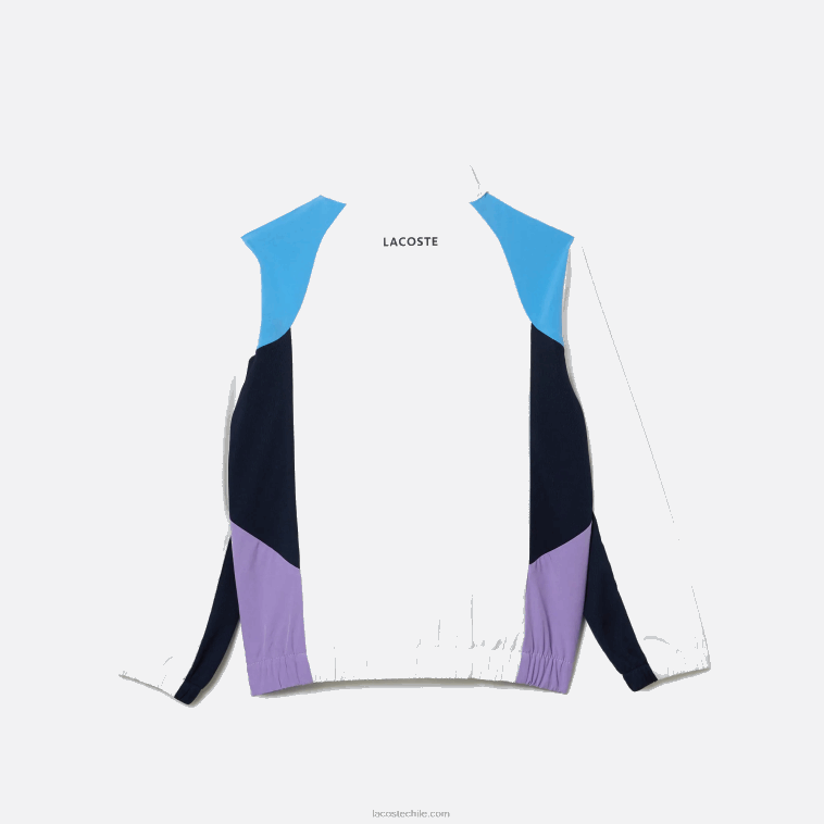 niños Lacoste blanco azul marino violeta 6hu chándal deportivo de tenis con bloques de color N6XZ23185