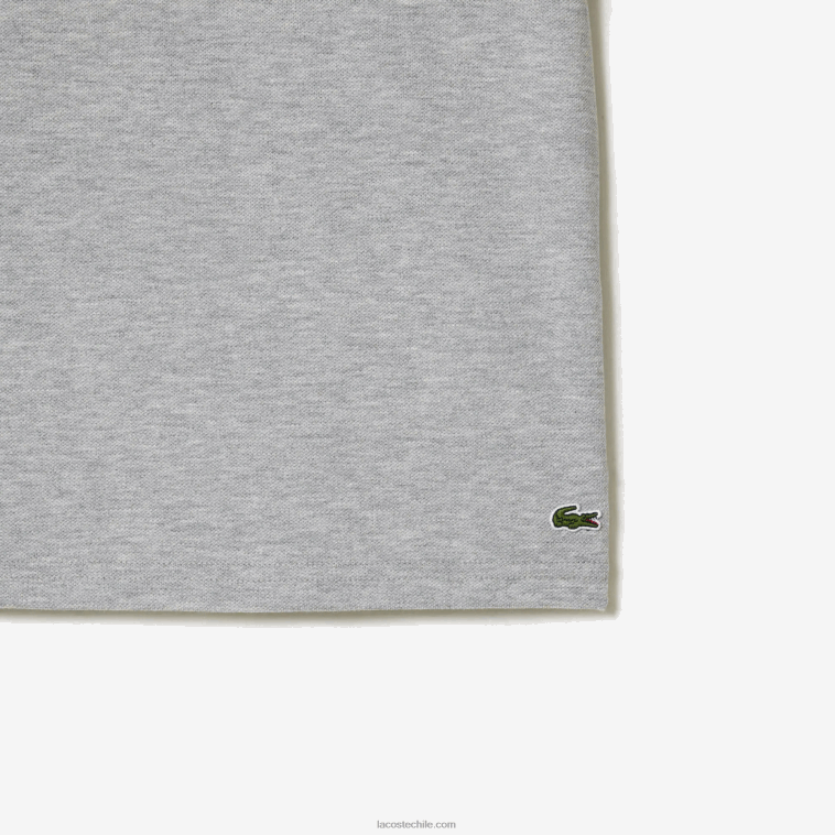 niños Lacoste lomo gris cca polo de algodón orgánico con estampado en contraste N6XZ23035