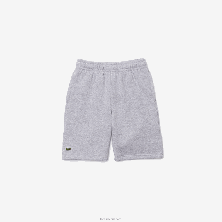 niños Lacoste lomo gris cca shorts de felpa de algodón orgánico peinado N6XZ23101