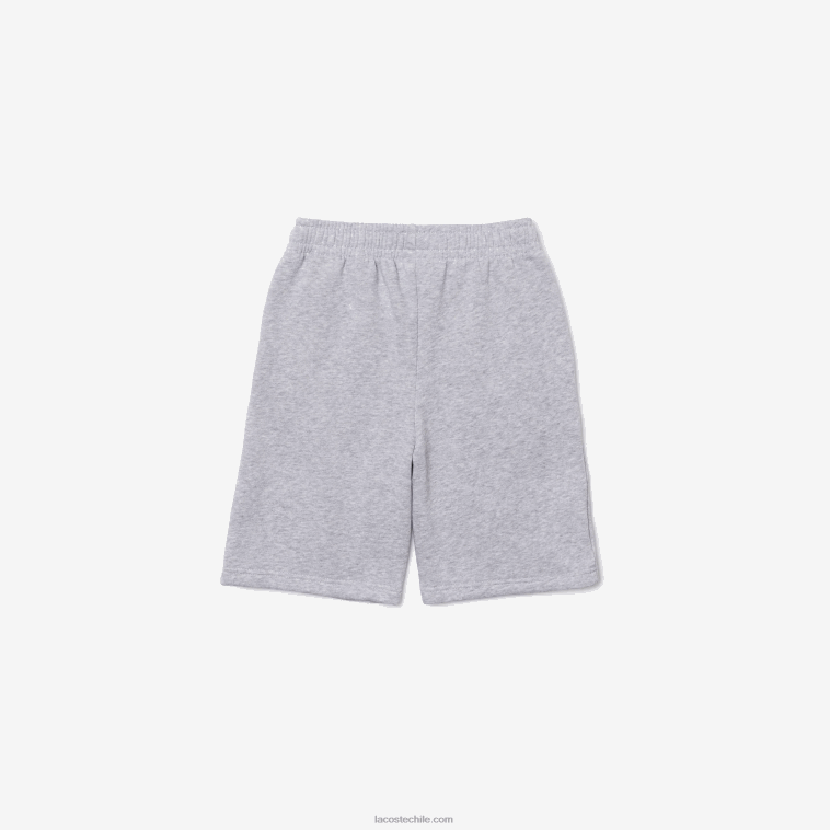 niños Lacoste lomo gris cca shorts de felpa de algodón orgánico peinado N6XZ23101