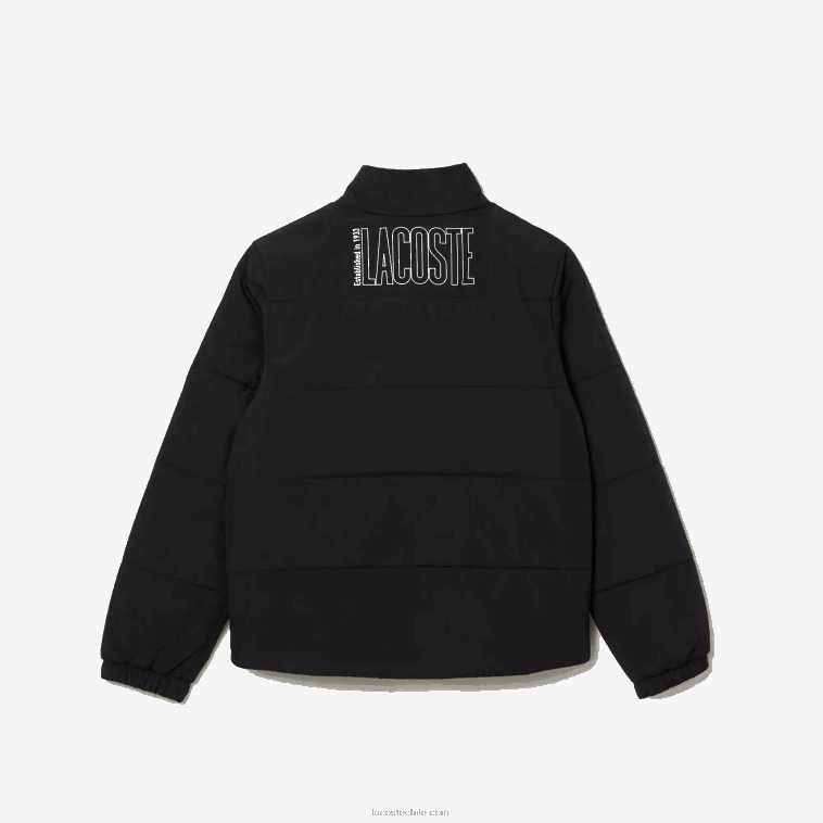 niños Lacoste negro 031 chaqueta abullonada N6XZ23238