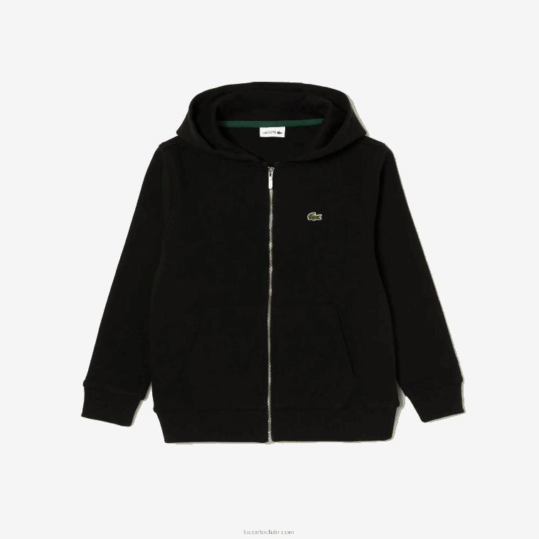 niños Lacoste negro 031 sudadera con capucha y bolsillo canguro N6XZ23190