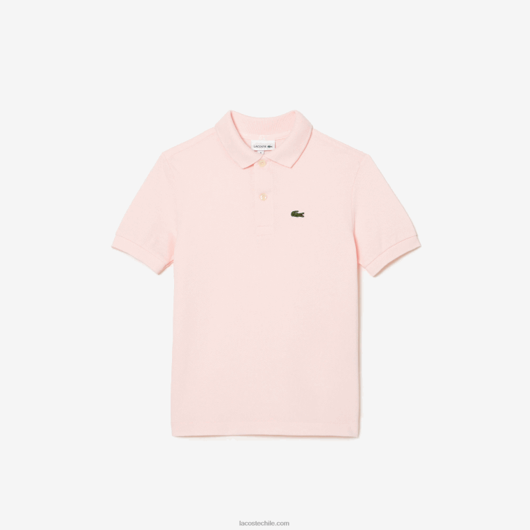 niños Lacoste rosa claro t03 polo de petit piqué regular fit N6XZ23137