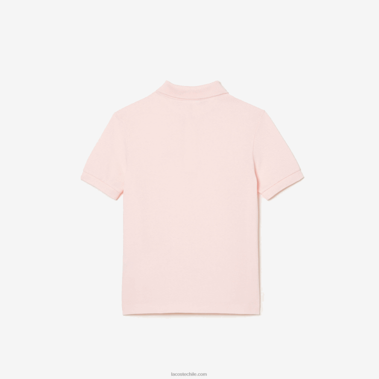 niños Lacoste rosa claro t03 polo de petit piqué regular fit N6XZ23137