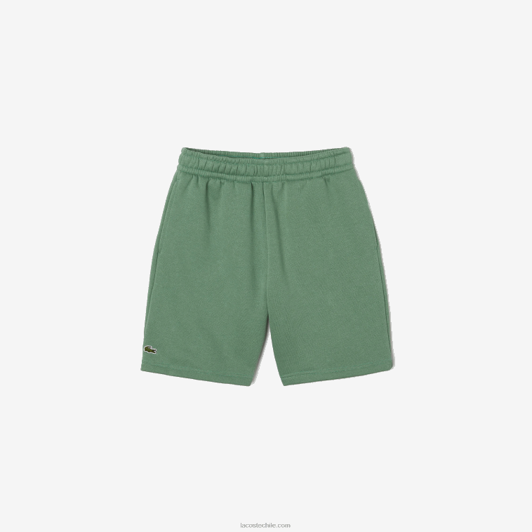 niños Lacoste verde caqui kx5 shorts de felpa de algodón orgánico peinado N6XZ23098