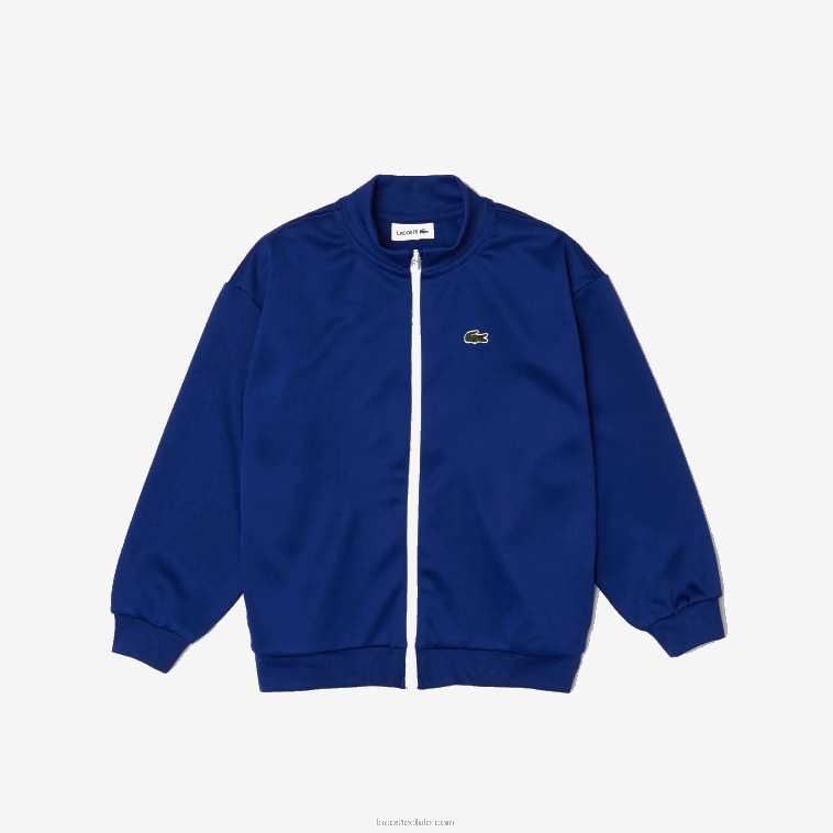 niños Lacoste azul blanco emj chamarra de polar con cremallera y cuello alto con la marca heritage N6XZ23249 niños Lacoste azul blanco emj chamarra de polar con cremallera y cuello alto con la marca heritage N6XZ23249