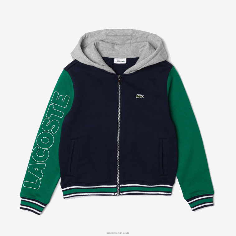 niños Lacoste azul marino gris chine verde blanco jxx chamarra deportiva Heritage con capucha y diseño colour block N6XZ23267 niños Lacoste azul marino gris chine verde blanco jxx chamarra deportiva Heritage con capucha y diseño colour block N6XZ23267