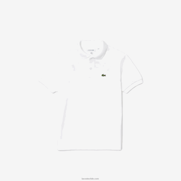 niños Lacoste blanco rojo b6c polo de piqué de algodón con letras heritage N6XZ22964