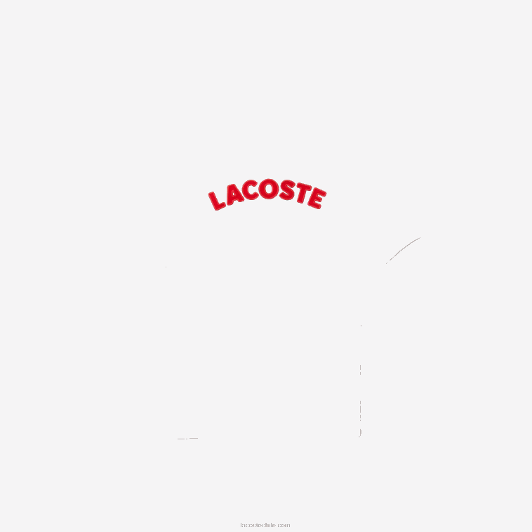 niños Lacoste blanco rojo b6c polo de piqué de algodón con letras heritage N6XZ22964
